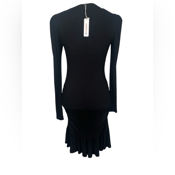 Sundry Black Long Sleeve Dress NWT - Picture 5 of 14